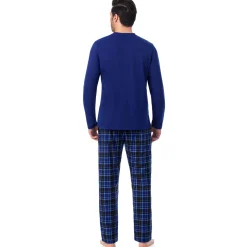 Best Mens Cozy Lodge Long Sleeve Crew and Pajama Pant 2-Pc Set Sleepwear|Pants