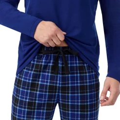 Best Mens Cozy Lodge Long Sleeve Crew and Pajama Pant 2-Pc Set Sleepwear|Pants