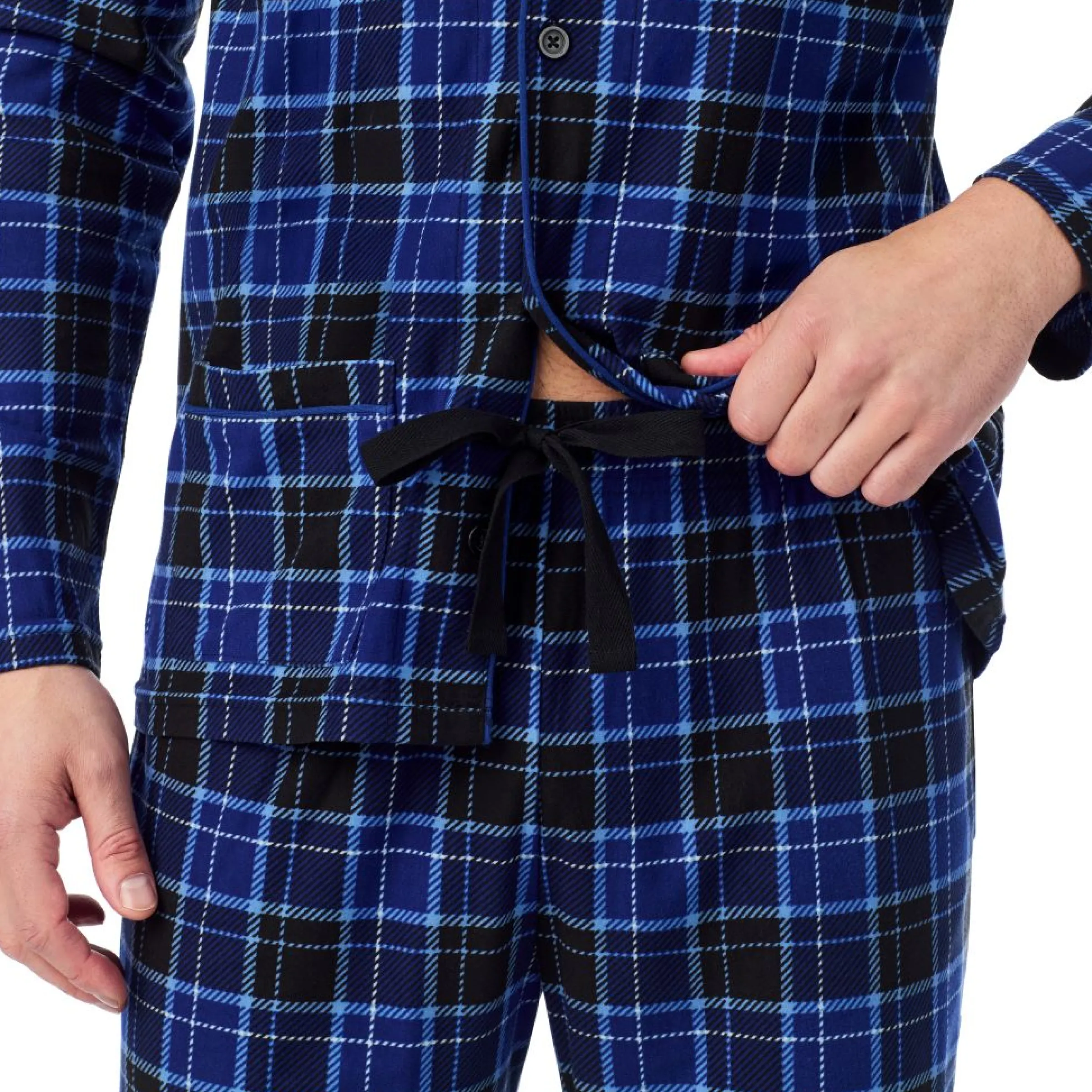 Mens Cozy Lodge Notch Pajama 2-Pc Set Sleepwear|Pants