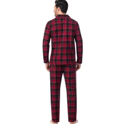 Mens Cozy Lodge Notch Pajama 2-Pc Set Sleepwear|Pants