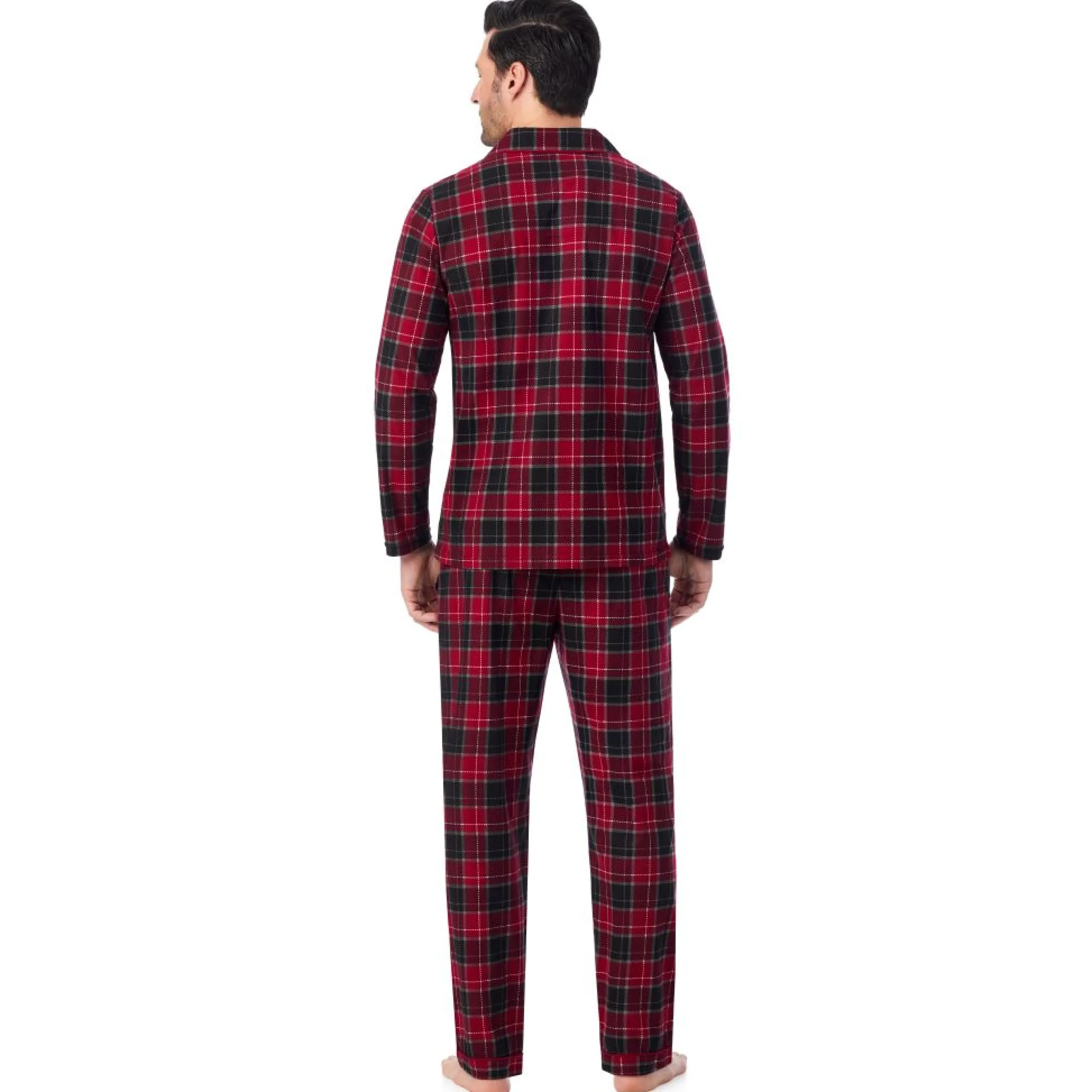 Mens Cozy Lodge Notch Pajama 2-Pc Set Sleepwear|Pants