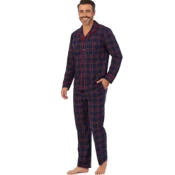 New Mens Cozy Lodge Notch Pajama 2-Pc Set Sleepwear