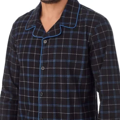 New Mens Cozy Lodge Notch Pajama 2-Pc Set Sleepwear