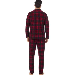 New Mens Cozy Lodge Notch Pajama 2-Pc Set Sleepwear