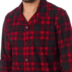 New Mens Cozy Lodge Notch Pajama 2-Pc Set Sleepwear
