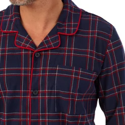 New Mens Cozy Lodge Notch Pajama 2-Pc Set Sleepwear