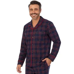 New Mens Cozy Lodge Notch Pajama 2-Pc Set Sleepwear