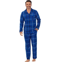New Mens Cozy Lodge Notch Pajama 2-Pc Set Sleepwear