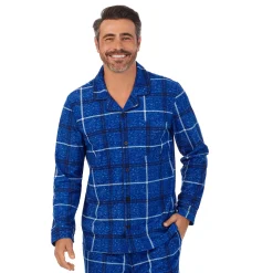 New Mens Cozy Lodge Notch Pajama 2-Pc Set Sleepwear