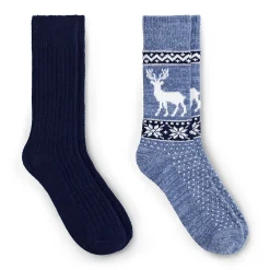 Clearance Mens Deer Fairisle Boot Sock 2-Pack Socks