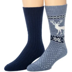 Clearance Mens Deer Fairisle Boot Sock 2-Pack Socks
