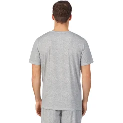 Best Mens Far-Infrared Enhance Sleep Short Sleeve V-Neck Top Sleepwear|Tops