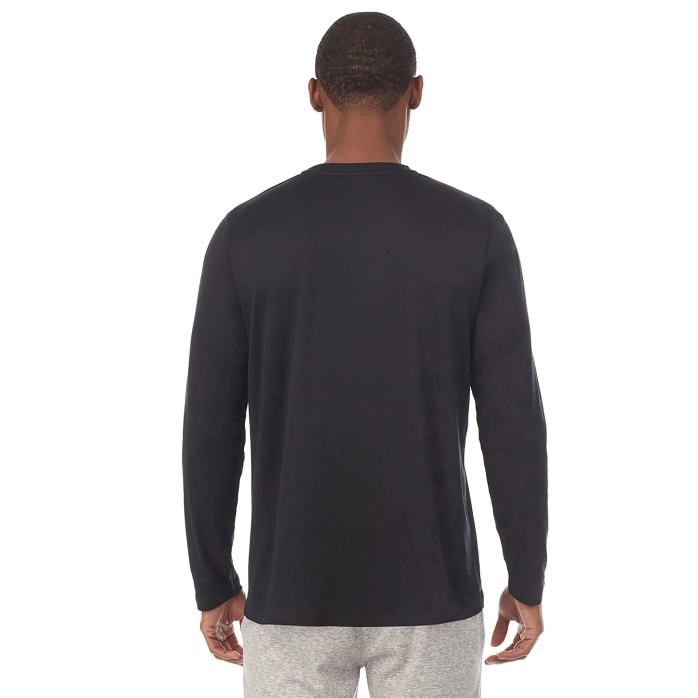 Mens Far-Infrared Enhance Sleep Long Sleeve Crew Neck Top Sleepwear|Tops