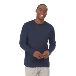 Mens Far-Infrared Enhance Sleep Long Sleeve Crew Neck Top Sleepwear|Tops