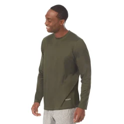 Mens Far-Infrared Enhance Sleep Long Sleeve Crew Neck Top Sleepwear|Tops