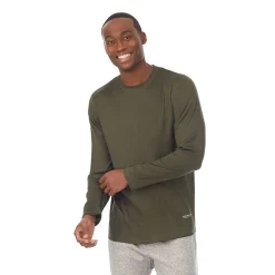 Mens Far-Infrared Enhance Sleep Long Sleeve Crew Neck Top Sleepwear|Tops