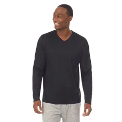 Online Mens Far-Infrared Enhance Sleep Long Sleeve V-Neck Top Sleepwear|Tops