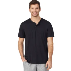 Discount Mens Far-Infrared Enhance Sleep Short Sleeve Henley Top Sleepwear|Tops