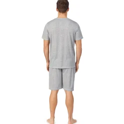 Discount Mens Far-Infrared Enhance Sleep Short Sleeve Henley Top Sleepwear|Tops