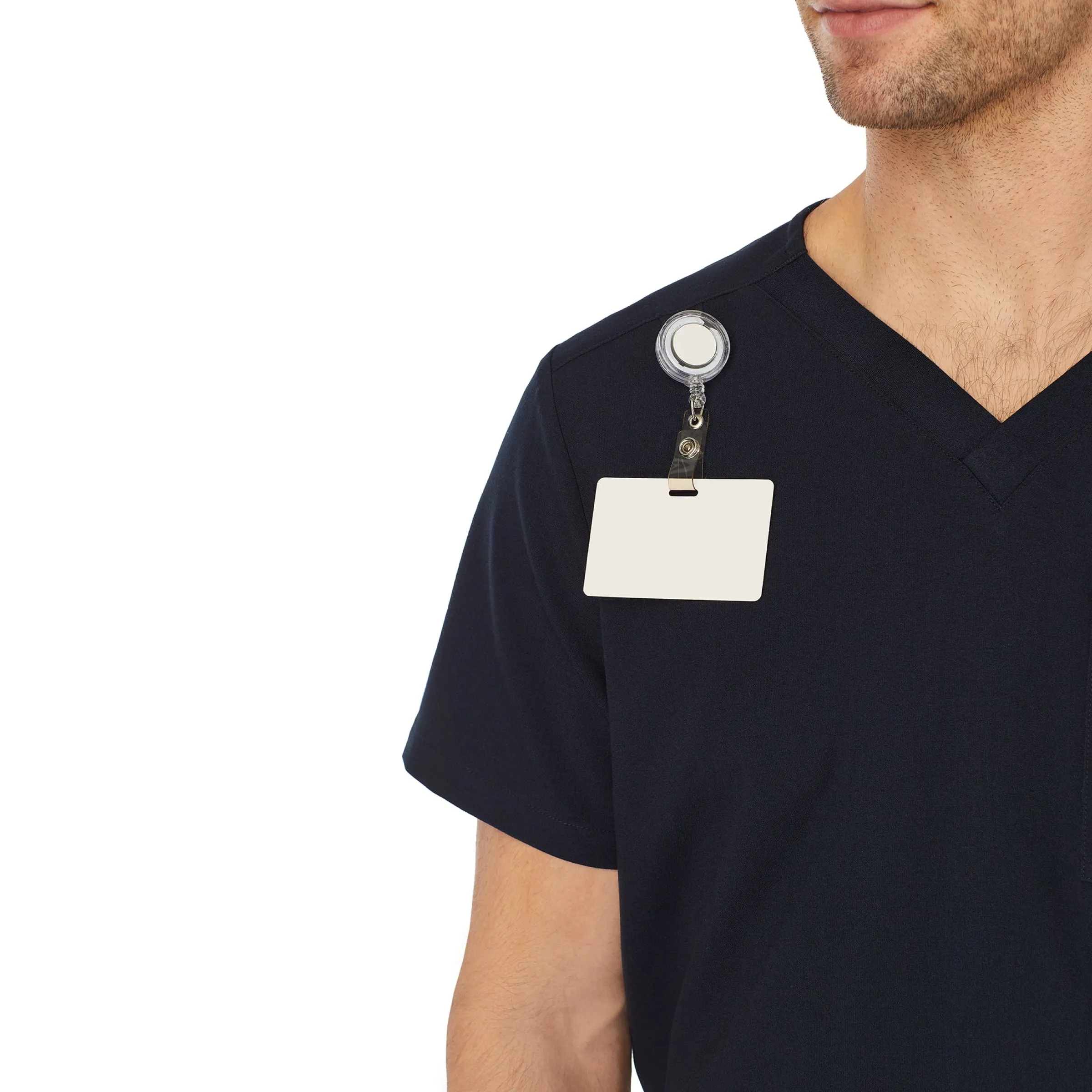 Outlet Mens Scrub V-Neck Top with Chest Pocket Scrubs|Mens Scrubs