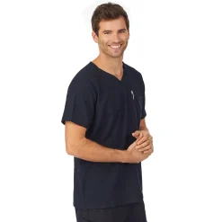 Clearance Mens Scrub V-Neck Top with Pockets Scrubs|Mens Scrubs