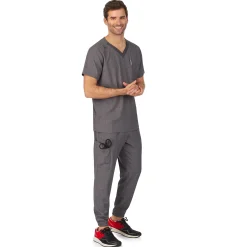 Clearance Mens Scrub V-Neck Top with Pockets Scrubs|Mens Scrubs