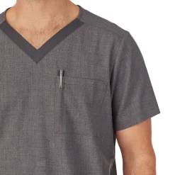 Clearance Mens Scrub V-Neck Top with Pockets Scrubs|Mens Scrubs
