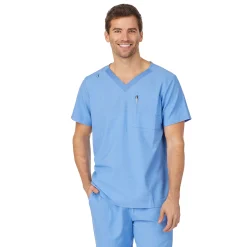 Clearance Mens Scrub V-Neck Top with Pockets Scrubs|Mens Scrubs