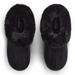 Discount Microsuede Clog Slipper with Sherpa Lining Women Slippers|Women's Accessories