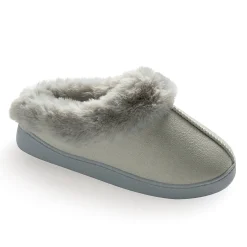 Discount Microsuede Clog Slipper with Sherpa Lining Women Slippers|Women's Accessories