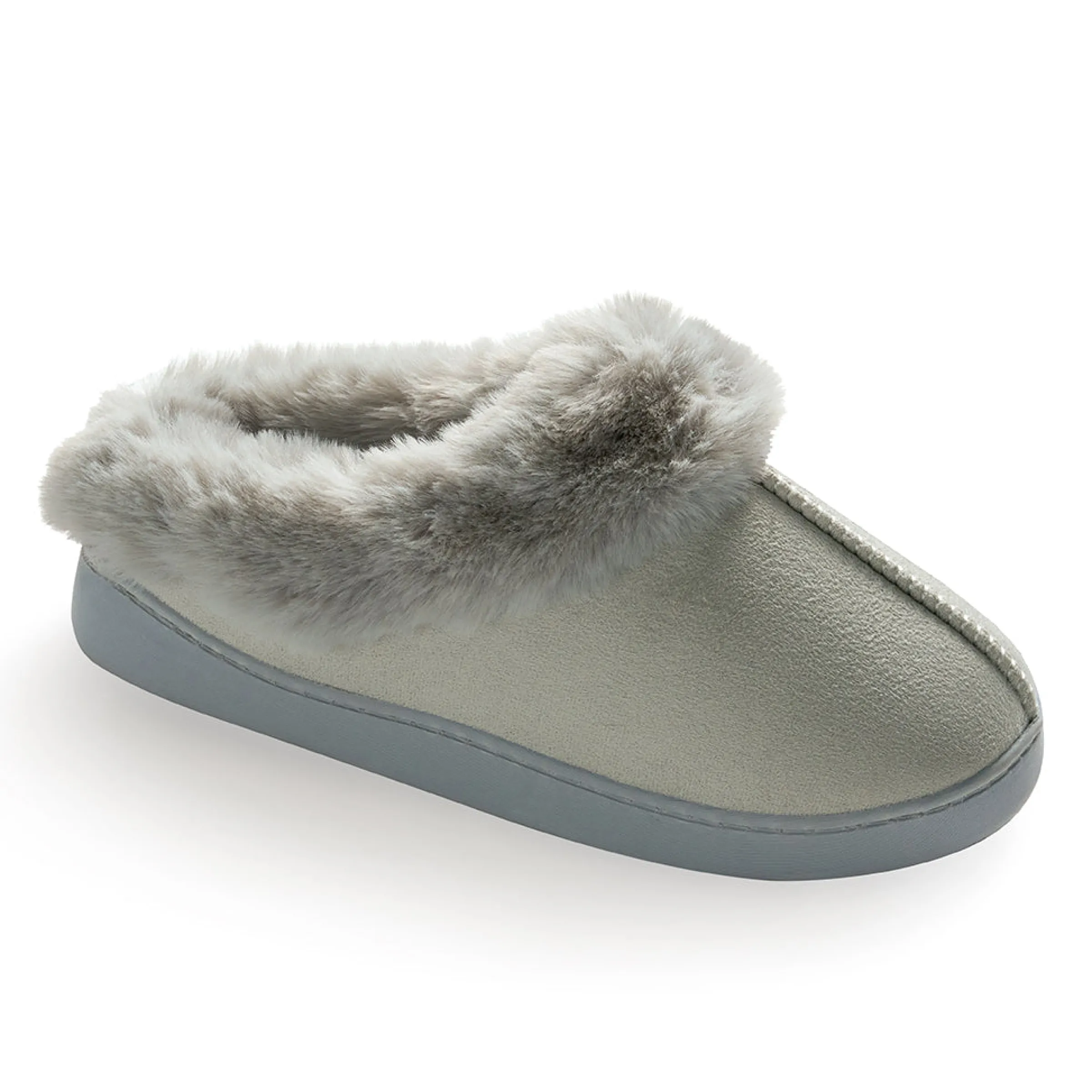 Discount Microsuede Clog Slipper with Sherpa Lining Women Slippers|Women's Accessories