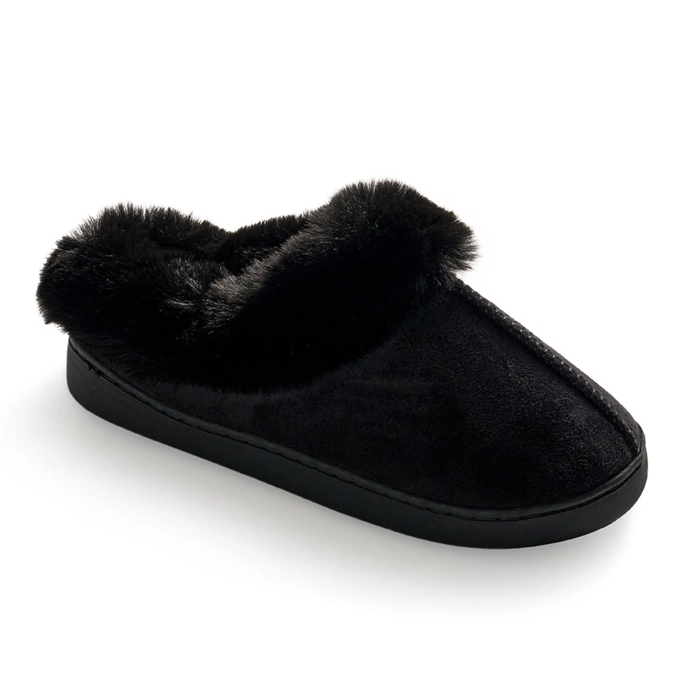Discount Microsuede Clog Slipper with Sherpa Lining Women Slippers|Women's Accessories