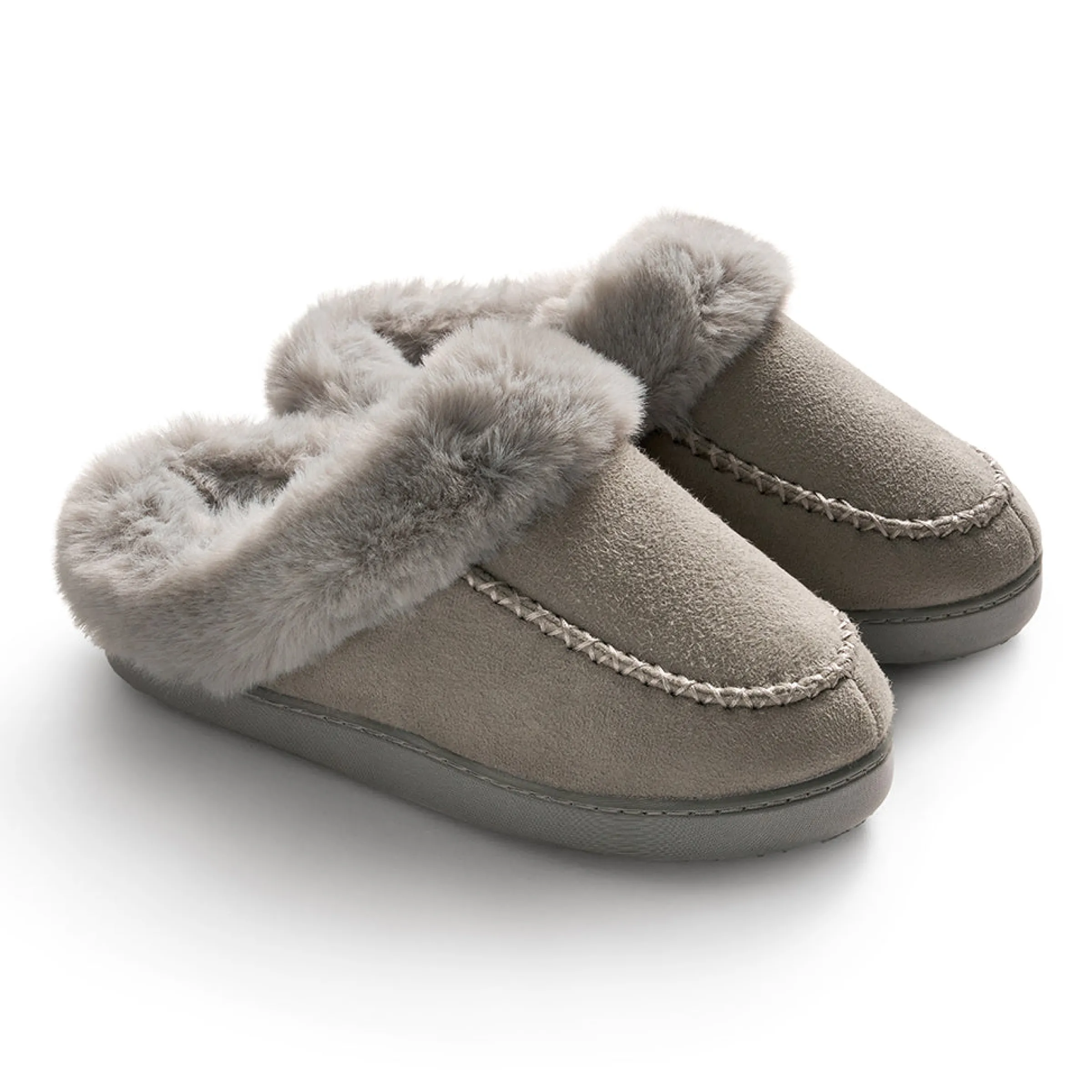 Sale Microsuede with Moccasin-Stitch Clog Slipper Women Slippers|Women's Accessories