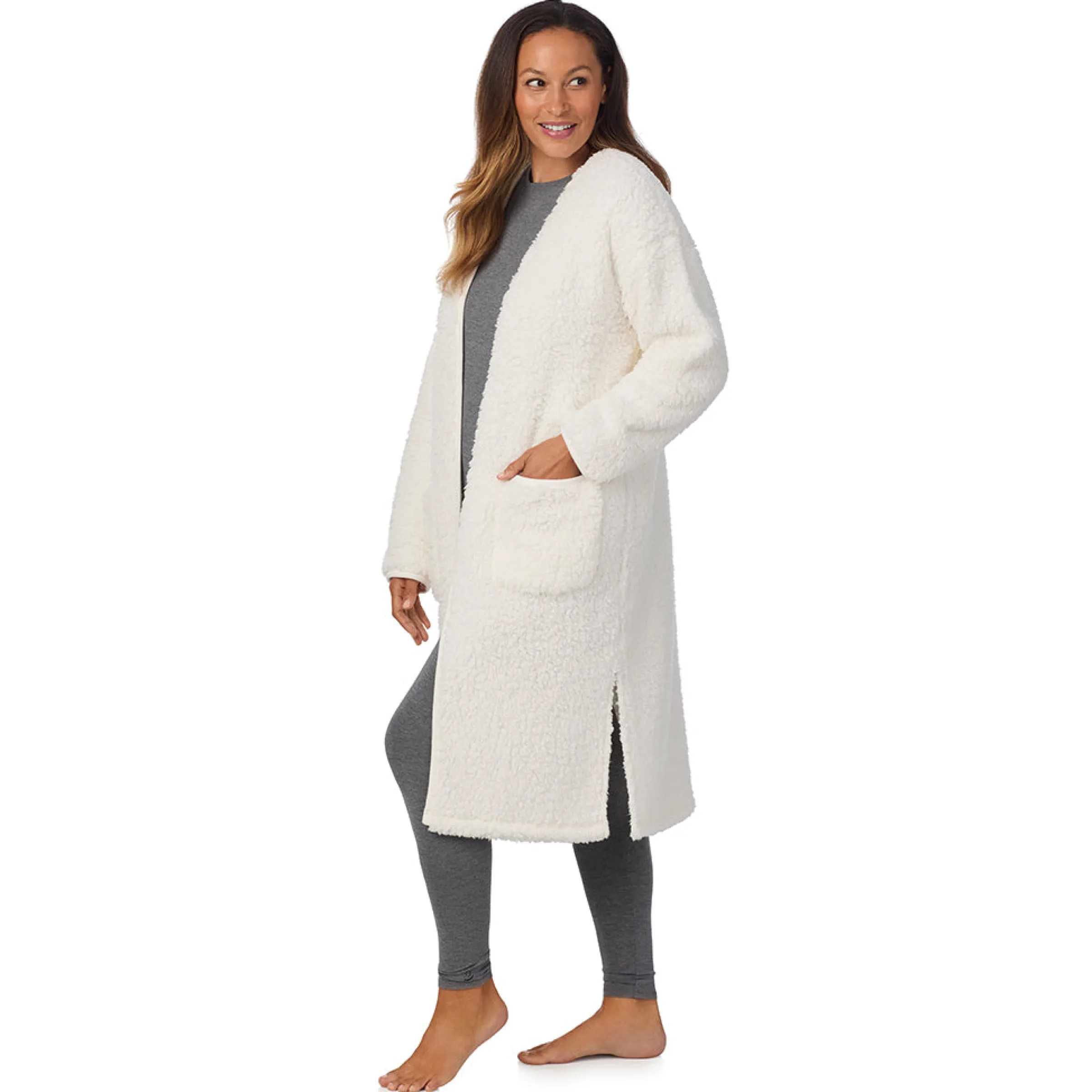 New Midi Sherpa Cardi Women Sleepwear|Long Sleeves