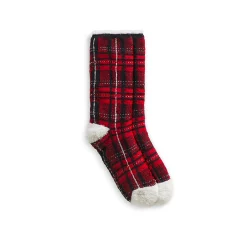 Best Plaid Cozy Lined Lounge Crew Sock Women Women's Accessories|Socks