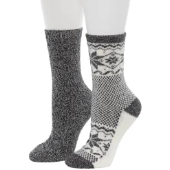 Discount Scandi Snowflake Block Crew Sock 2-Pack Women Socks|Women's Accessories