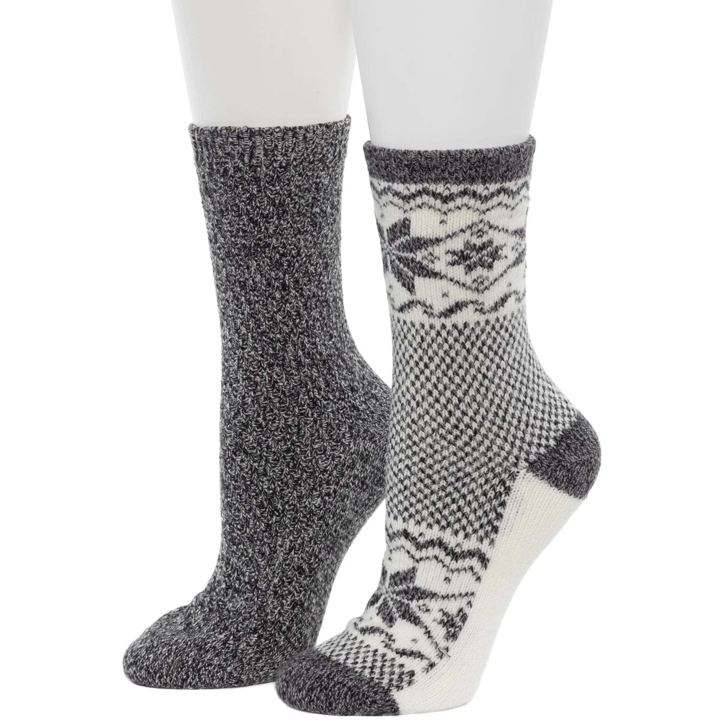 Discount Scandi Snowflake Block Crew Sock 2-Pack Women Socks|Women's Accessories
