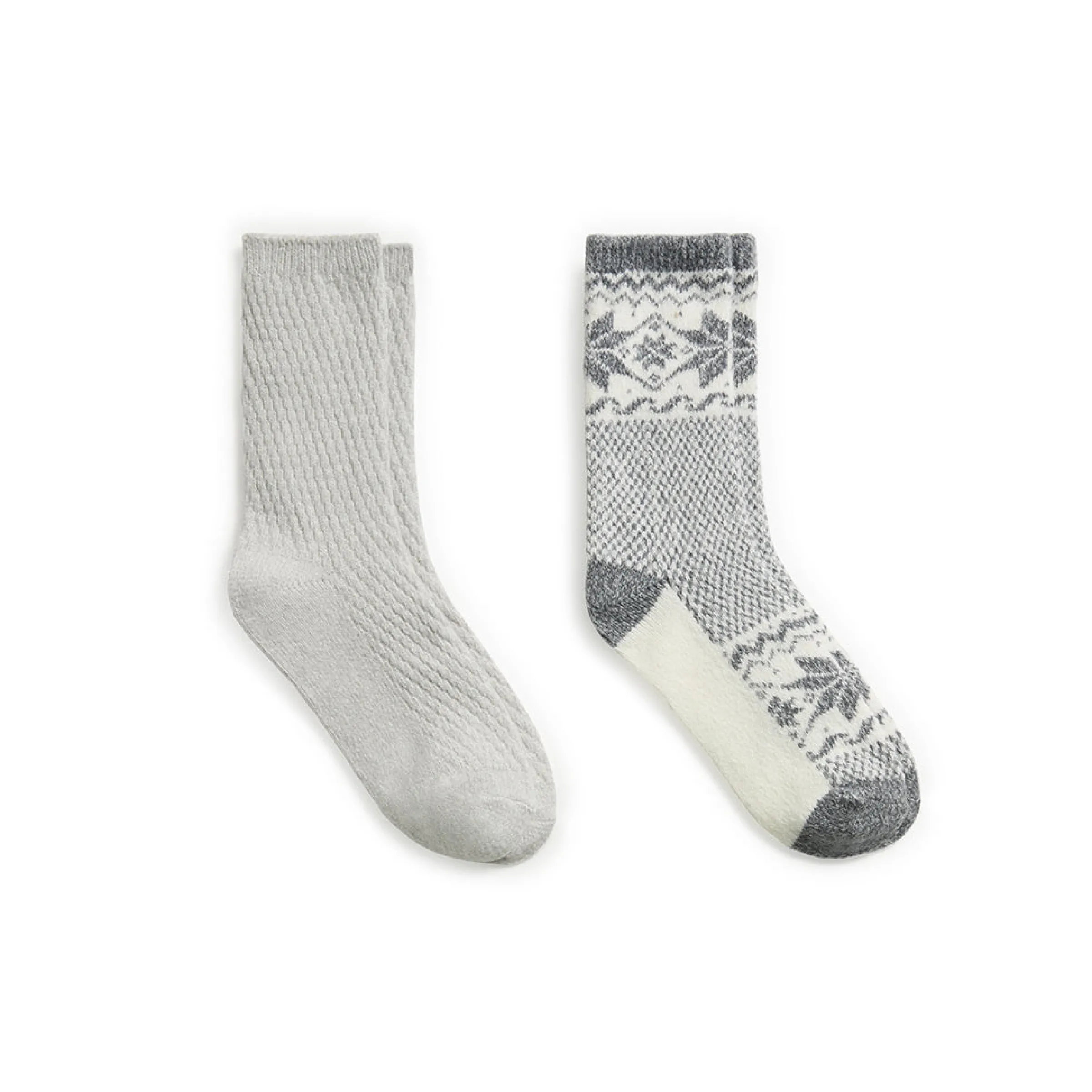 Discount Scandi Snowflake Block Crew Sock 2-Pack Women Socks|Women's Accessories