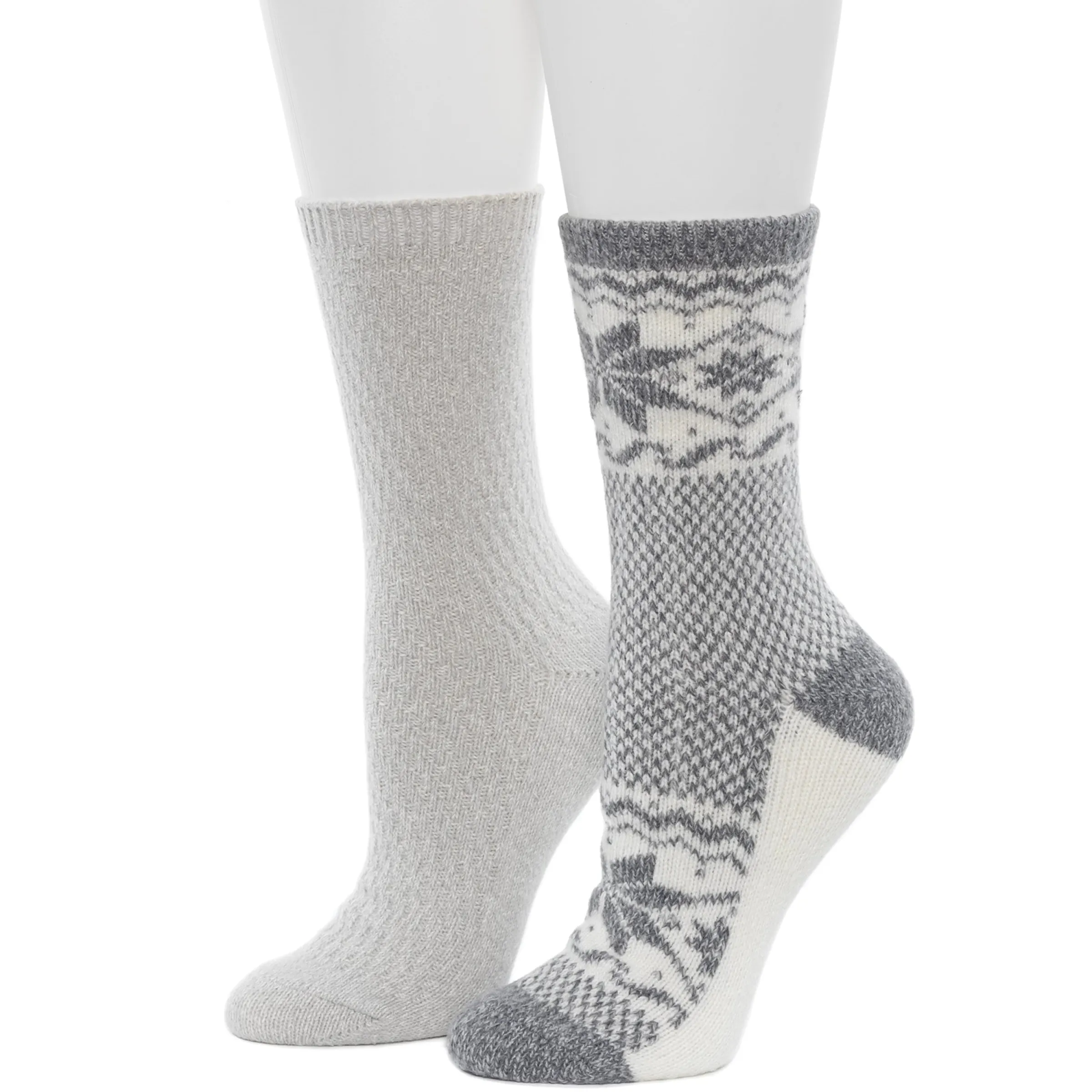 Discount Scandi Snowflake Block Crew Sock 2-Pack Women Socks|Women's Accessories