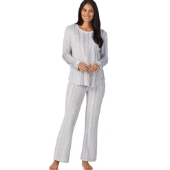 Discount Silky Velour Long Sleeve Pullover with Boot Cut Pant 2-Pc Pajama Set Women Sleepwear|Long Sleeves