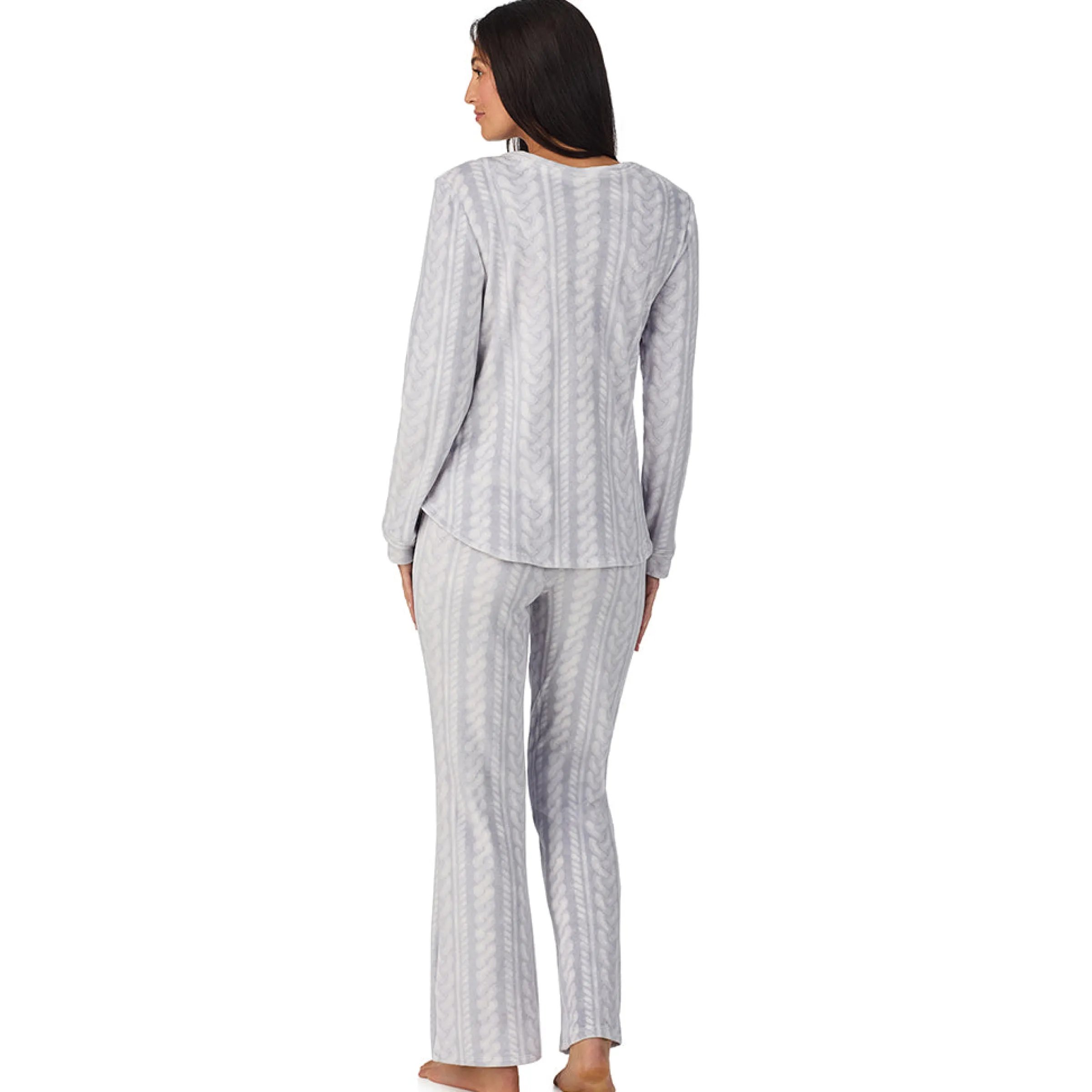 Discount Silky Velour Long Sleeve Pullover with Boot Cut Pant 2-Pc Pajama Set Women Sleepwear|Long Sleeves