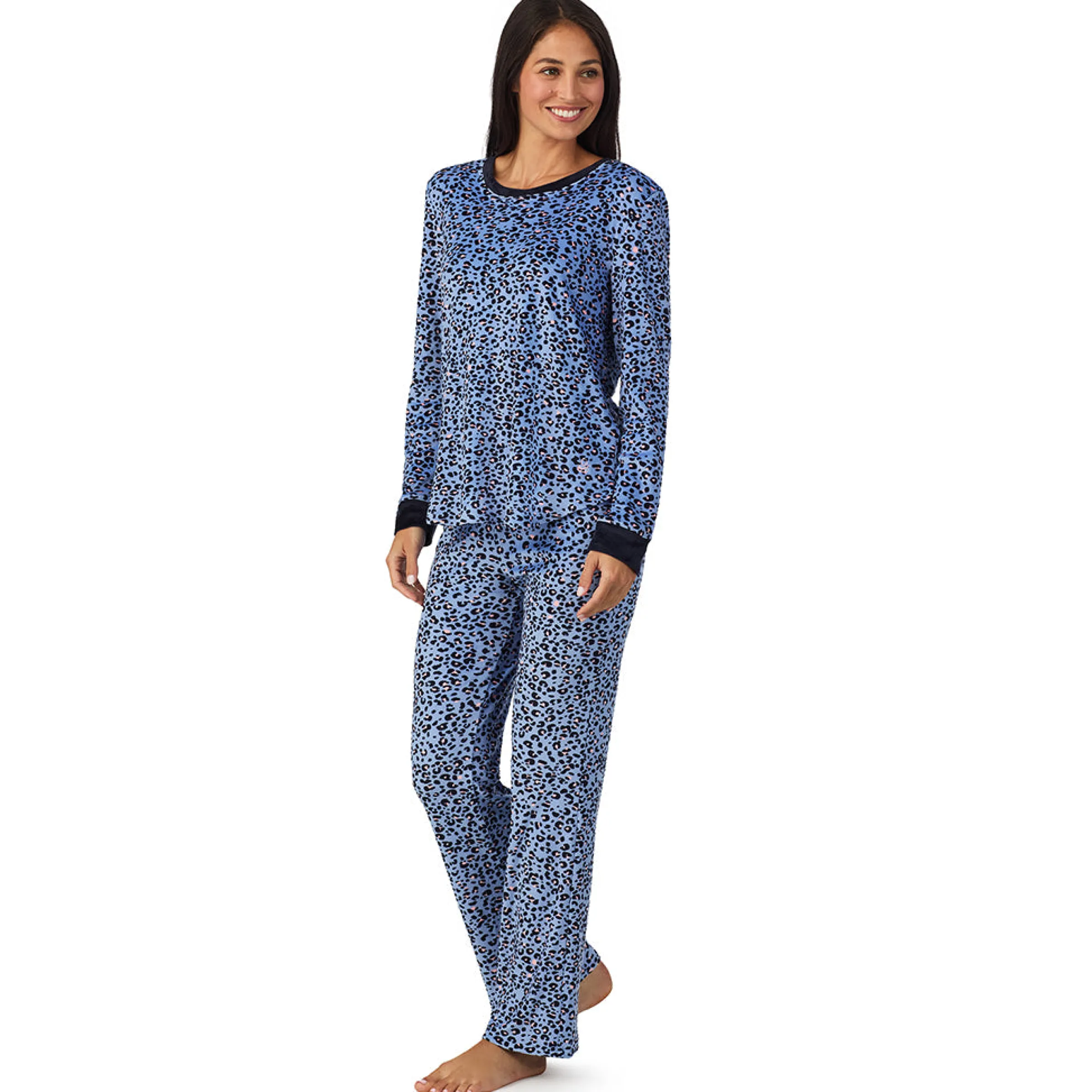 Discount Silky Velour Long Sleeve Pullover with Boot Cut Pant 2-Pc Pajama Set Women Sleepwear|Long Sleeves