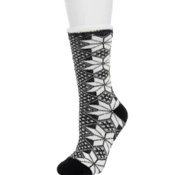 Sale Snowflake Cozy Lined Lounge Crew Sock Women Socks|Women's Accessories