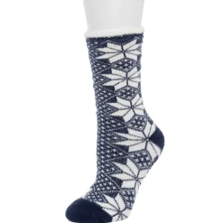 Sale Snowflake Cozy Lined Lounge Crew Sock Women Socks|Women's Accessories