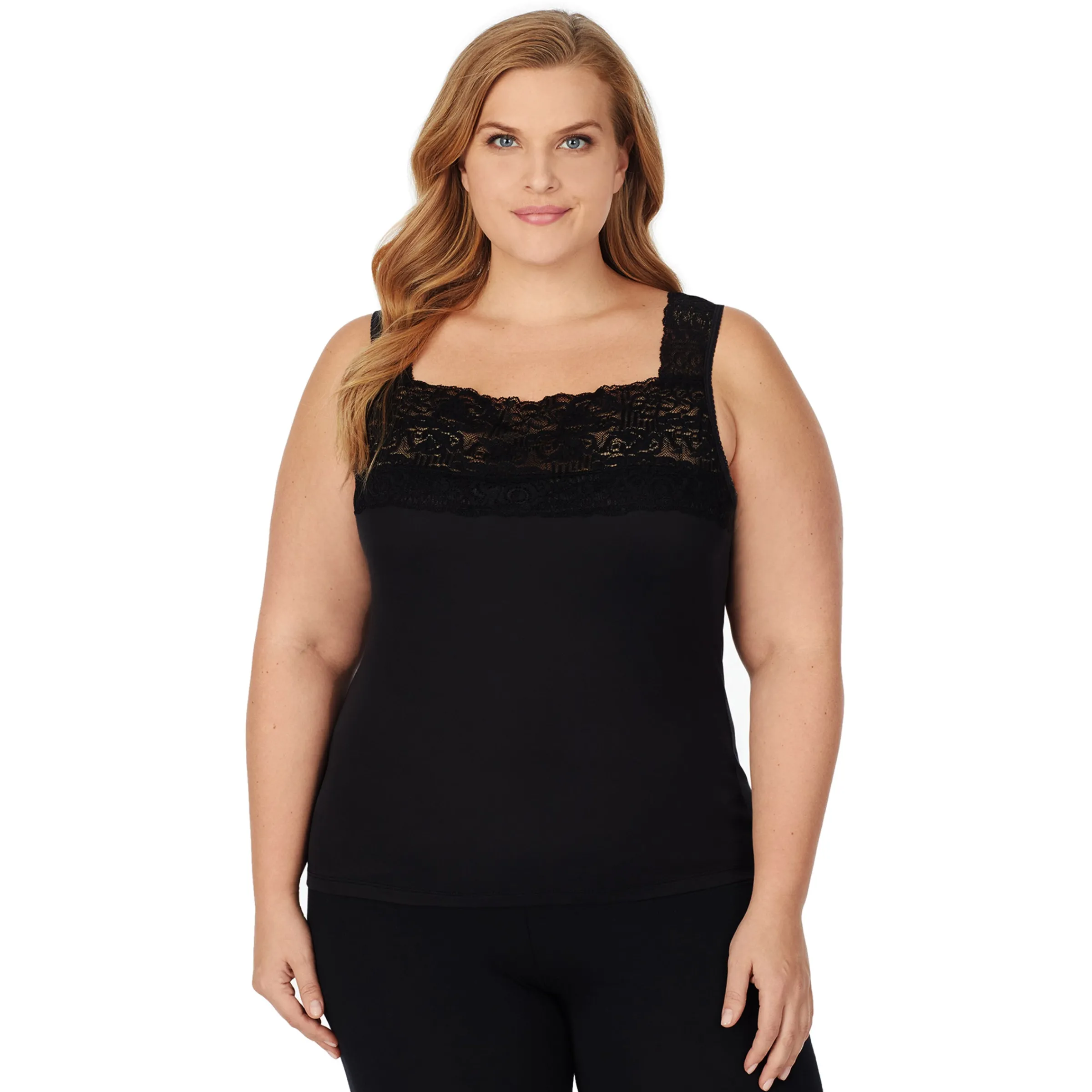 Discount SofTech Stretch Lace Detail Cami PLUS Women Plus Size|Camis + Tanks + Tees