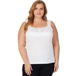Discount SofTech Stretch Lace Detail Cami PLUS Women Plus Size|Camis + Tanks + Tees