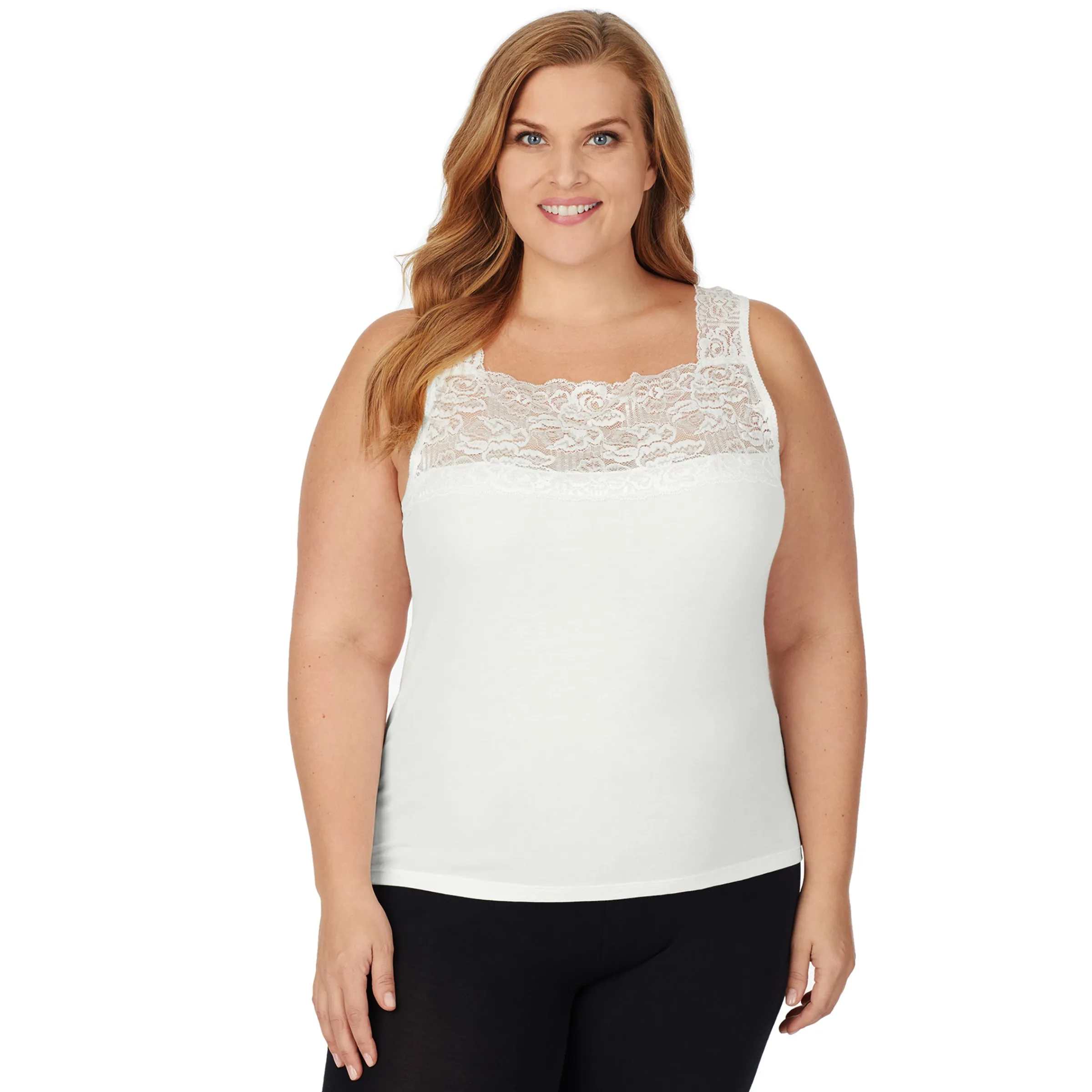 Discount SofTech Stretch Lace Detail Cami PLUS Women Plus Size|Camis + Tanks + Tees