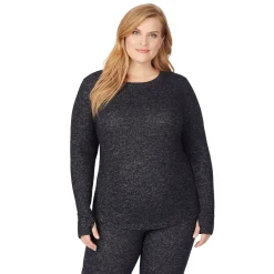 Clearance SoftKnit Long Sleeve Crew PLUS Women Long Sleeves|Plus Size