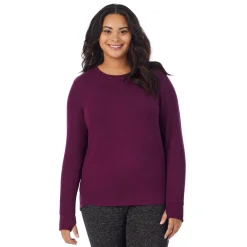 Clearance SoftKnit Long Sleeve Crew PLUS Women Long Sleeves|Plus Size