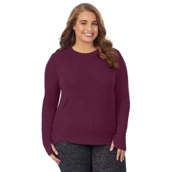 Clearance SoftKnit Long Sleeve Crew PLUS Women Long Sleeves|Plus Size